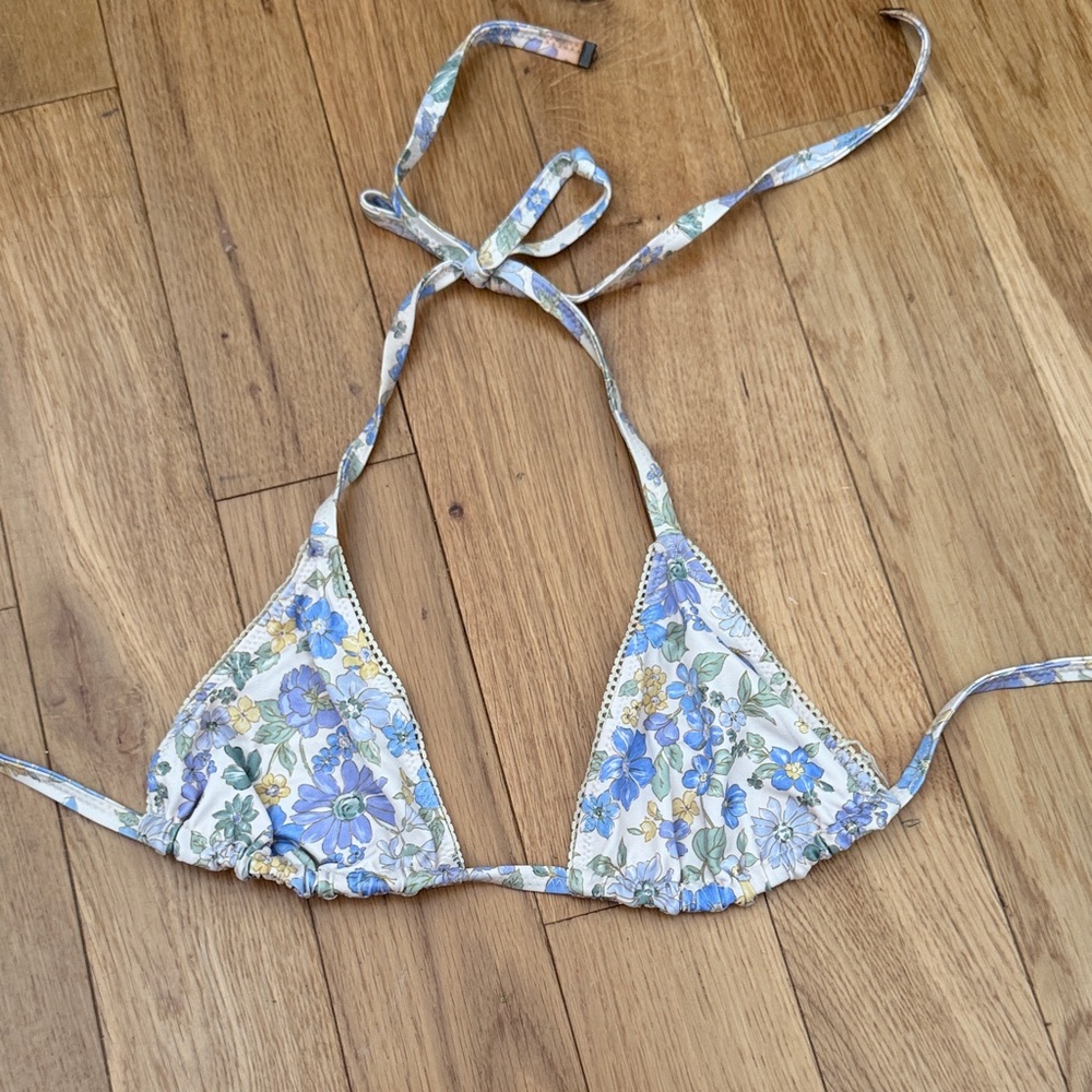 Floral Triangle Bikini Top